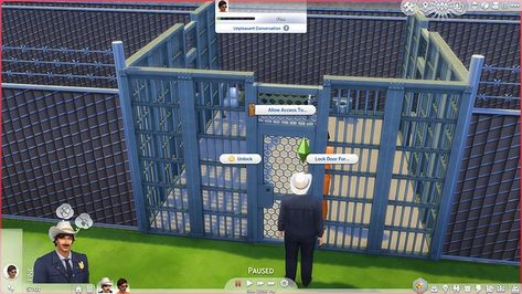 Prison Set (Working Jail Doors + More) - The Sims 4 Catalog Sims 4 Cc Jail, Sims 4 Jail Mod, Sims 4 Cc Prison, Sims 4 Prison, Kieran Duffy, Black Sims, Prison Outfit, Sims 4 Traits, Jail Cell