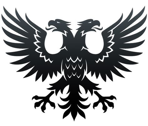 Protection two-headed eagle Bird Tattoo Meaning, Bird Tattoo, Tattoo Meaning, White, Black