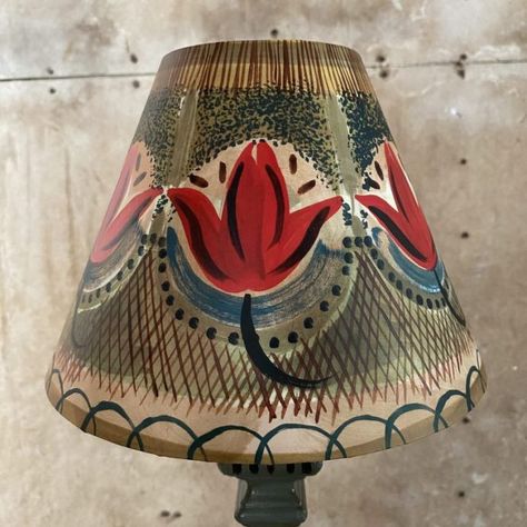 Small Bloomsbury Style Lampshades | Bloomsbury Revisited Bloomsbury Style, Duncan Grant, Vanessa Bell, Bloomsbury Group, Painting Lamp Shades, Tulip Painting, Red Tulips, The Farmhouse, Lamp Shades