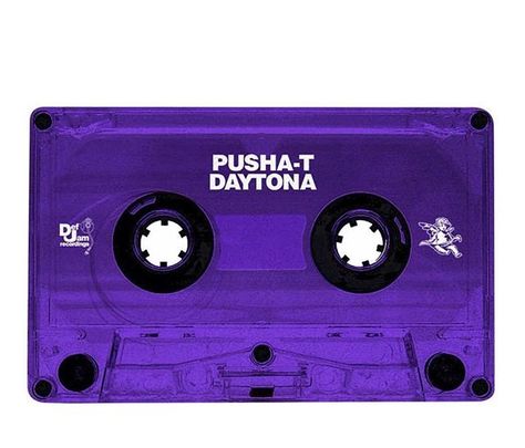 Daytona - Pusha T  Welcome back and beautiful exposed, gritty Kanye beats too Purple Cassette, Interesting Packaging, Pusha T, August 31, Gig Posters, Group Photos, Welcome Back, Album Covers, Pre Order