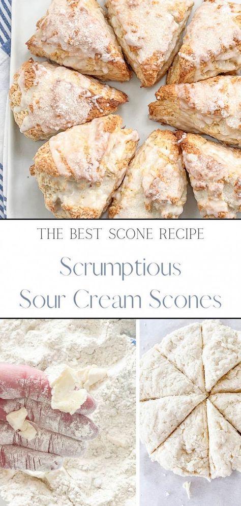 The Best Scones, Sour Cream Scones, Cream Scones Recipe, Best Scones, Stone Gable, Best Scone Recipe, Breakfast Scones, Make Sour Cream, Scones Recipe Easy