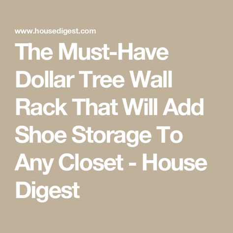 The Must-Have Dollar Tree Wall Rack That Will Add Shoe Storage To Any Closet - House Digest Pile Of Shoes, Hanging Shoe Rack, Messy Closet, Closet Shoe Storage, Dollar Tree Hacks, Hanging Shoes, Wall Closet, Expensive Shoes, Wall Rack