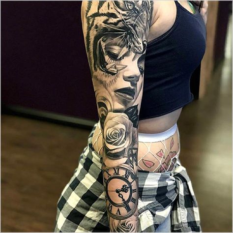 You want tattoo designs? By opening the link you will read the full article.  #tattoodesigns Black And Grey Sleeve, Black And Grey Tattoos Sleeve, Mangas Tattoo, Tattoo Snake, Girls With Sleeve Tattoos, Tattoos Men, Cat Tattoos, Back Of Shoulder Tattoo, Tattoos Geometric