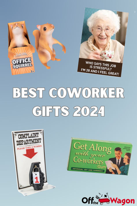 "Upgrade your office vibe with gifts that’ll make your coworkers laugh (or maybe question your sanity 😜). From stress-relieving desk fidgets to borderline absurd mugs, we’ve got the perfect weird and wonderful picks for every type of coworker in 2024! Because nothing says ‘team spirit’ like a silly magnet or desk plate. #CoworkerGifts #OfficeHumor #GagGifts #OffTheWagon #WorkLifeBalance #WeirdGifts #OfficeMVP" Cheap Coworker Gifts, Gift Idea For Coworkers, Quirky Christmas Gifts, Office Coworker Gifts, Gag Gift Ideas, Weird Products, Quirky Christmas, Unique Gift Cards, Coworker Gifts