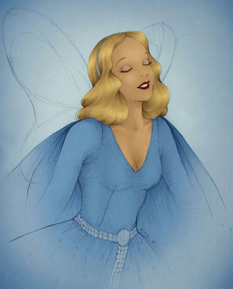 Disney Anime Style, The Blue Fairy, Fairy Drawing, Sleeping Drawing, Art Geek, Kids Novels, Disney Kingdom, Sketch Pencil, Blue Fairy