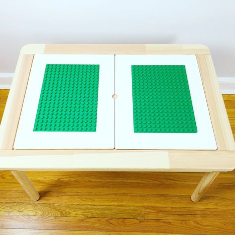 DIY IKEA HACK! DUPLO Compatible Table Flisat Table Hack, Ikea Boys Bedroom, Diy Lego Table, Functional Play, Lego Table With Storage, Lego Table Ikea, Ikea Flisat Table, Lego Table Diy, Ikea Flisat