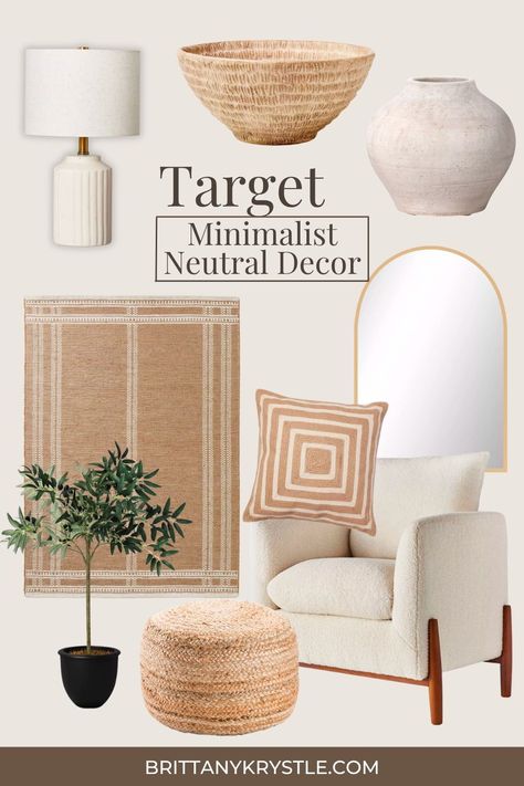 These are the best target home finds if you love chic & cozy minimalist neutral decor. Includes the best new affordable home decor releases from Threshold, Studio McGee, Hearth & Hand for your living room: decorative bowls, vases, trays, accent boucle arm chairs, faux plants and greenery, table lamps, throw blankets & pillows, rugs, ottomans, mirrors & more! Spring 2024 home decor Neutral Mantle Decor, Target Living Room, Threshold Studio Mcgee, Modern Shelf Decor, Neutral Living Room Decor, Modern Bedroom Wardrobe, 2024 Home Decor, Coffee Table Decor Living Room, Coffee Table Decor Tray