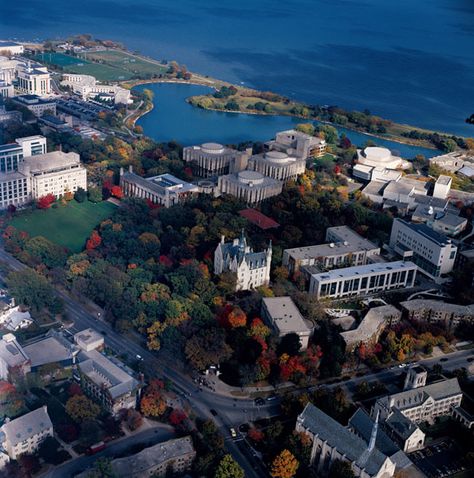 Example of University of Salle campus. -Northwestern University Campus Evanston Illinois University Hall, Evanston Illinois, College Visit, Psychological Thriller, Scenic Roads, Dream School, Northwestern University, The Windy City, College Campus