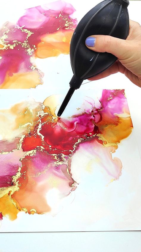 5 Tips for Mastering Alcohol Inks - AnneRoos Art Alcohol Ink Ideas Tutorials, Art Is, Alcohol Ink Glass, Art Door, Alcohol Ink Crafts, Ink Crafts, Inspiration Painting, Ink Artwork, Pouring Painting