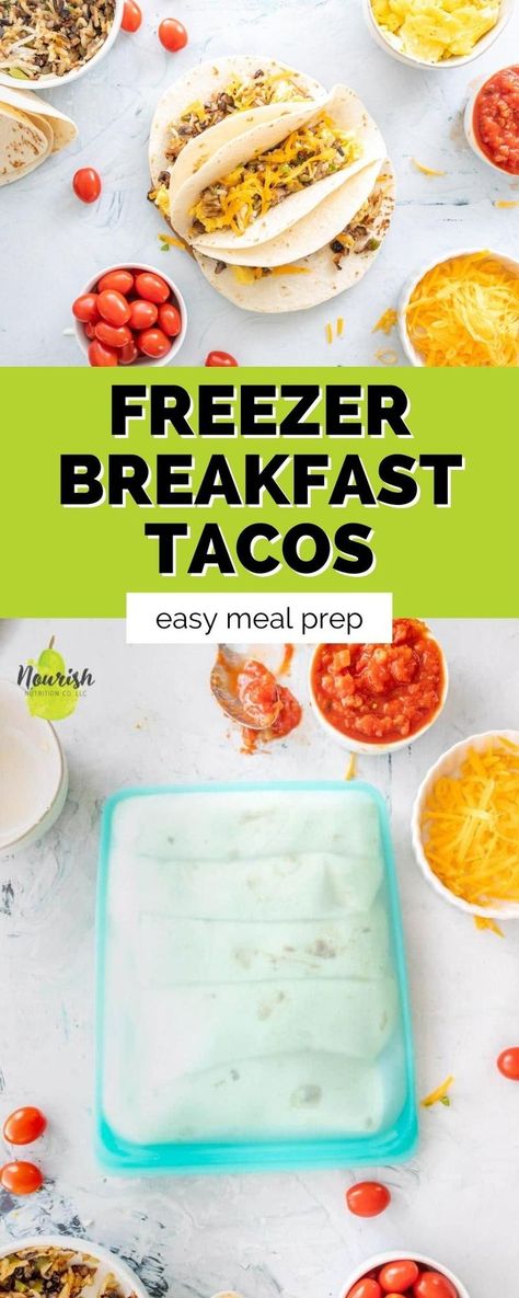 Make Ahead Breakfast Tacos, Breakfast Tacos Make Ahead, Breakfast Tacos Freezer, Healthy Freezer Breakfast, Breakfast Tacos Healthy, Breakfast Tortilla, Breakfast Tacos Recipe, Healthy Brunch Recipes, Frozen Breakfast