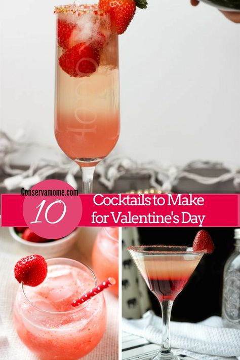 Here are 10 fun Cocktails to Make on Valentine's Day that are perfect for a romantic dinner, party or just because. Delicious and EAsy! Valentines Dinner Party Ideas, Romantic Dinner Party, Valentines Cocktails, Raffle Fundraiser, Valentine Snacks, Couple Dinner, Valentine Dinner Party, Vday Party, Valentine Cocktails