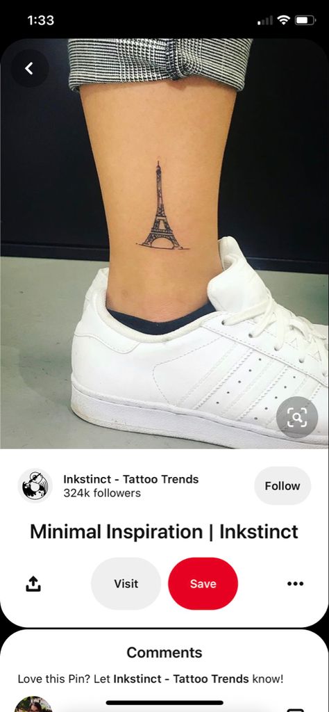 Effiel Tower Tattoo, France Tattoo Ideas, Paris Tattoo Ideas, Paris Tattoos, Eiffel Tower Tattoo, Tower Tattoo, France Tattoo, Paris Tattoo, French Tattoo