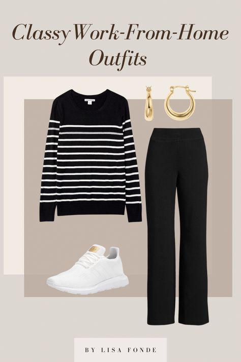 The Most Classy Work From Home Outfit Ideas for Women - By Lisa Fonde Wfh Outfits 2023, Outfit Formulas 2023, Summer Work From Home Outfits, Work At Home Outfits, At Home Outfits Cozy, Work From Home Outfits Women, Comfy Work From Home Outfits, Home Outfit Ideas, Classy Loungewear