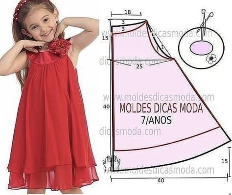 Projek Menjahit, Diy Sy, Baby Dress Pattern, Girls Dress Sewing Patterns, Girl Dress Pattern, Kids Dress Patterns, Baby Dress Patterns, Girl Dress Patterns, Dress Simple