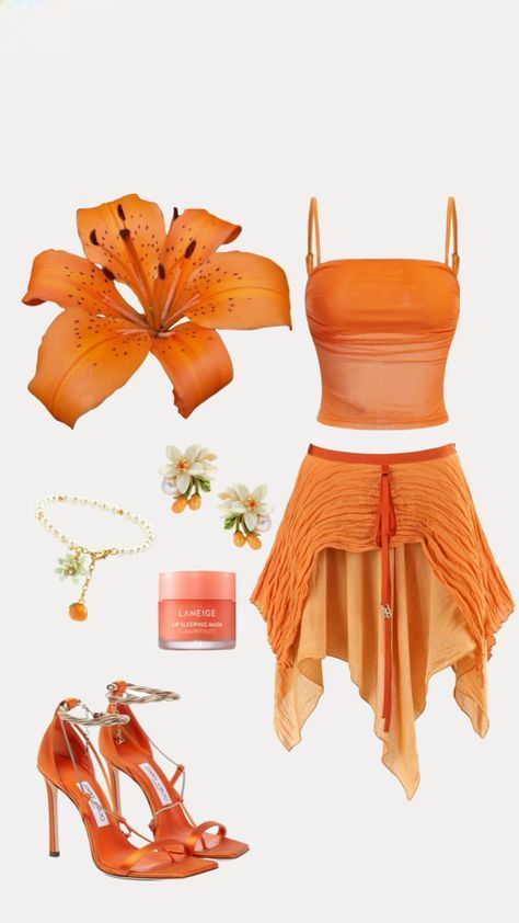 Mode Emo, Mode Grunge, Beachy Outfits, Ibiza Outfits, Earthy Outfits, Orange Outfit, Looks Party, 2000s Fashion Outfits, Dolce E Gabbana