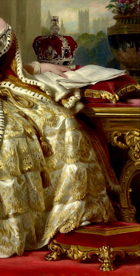 Queen Victoria Royal Portraits Painting, Victoria Wallpaper, Crown Painting, Royalty Core, Rennaissance Art, Queen Aesthetic, Royal Aesthetic, Baroque Art, Princess Aesthetic