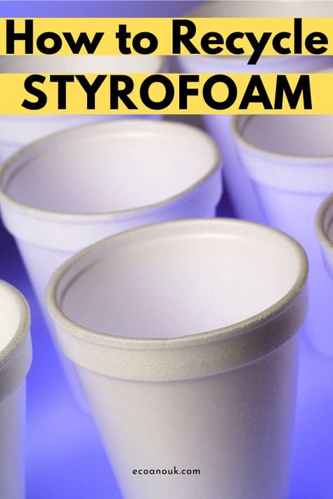 How to Recycle Styrofoam - Everything You Need to Know Upcycle Styrofoam, Styrofoam Crafts Diy, Recycle Styrofoam, Styrofoam Diy, Styrofoam Recycling, Diy Styrofoam Crafts, Sustainable Living Diy, Sustainable Living For Beginners, Styrofoam Plates