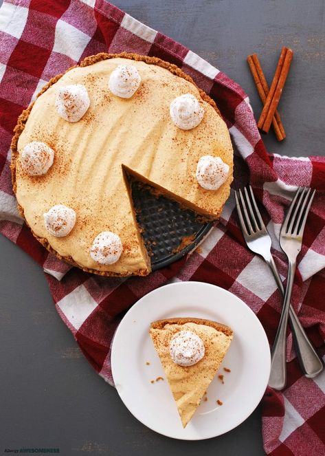 Pumpkin Mousse Pie, Mousse Pie, Dairy Free Cream Cheese, Pumpkin Mousse, Pumpkin Pie Cheesecake, Pie Cheesecake, Thanksgiving Stuffing, Easy Pie, Pumpkin Pie Recipes