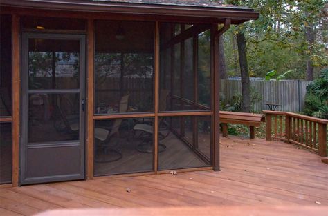 Decks And Porches | Deck and Porch Repair Pictures Gable Roof Porch, Porch Repair, Screened Patio, 3 Season Porch, Porch Design Ideas, Three Season Porch, Screened Porch Designs, 3 Season Room, Deck Pictures