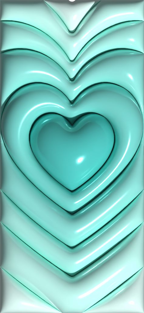 Retro Aesthetic Iphone Wallpaper, Iphone Wallpaper Retro, Wallpaper Iphone Green, 3d Puffy Wallpaper, D Heart, Puffy Wallpaper, Heart Retro, Jelly Wallpaper, 3d Wallpaper Iphone