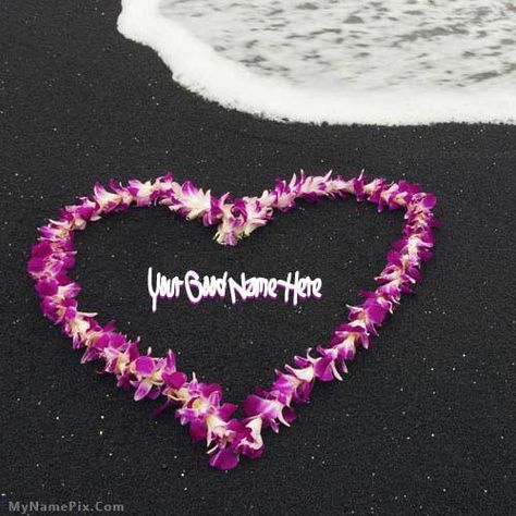 Heart of Flowers With Name Beautiful Hawaii, Hawaiian Lei, Famous Black, Aloha Hawaii, I Love Heart, Wish You Were Here, Black Sand Beach, Island Style, Black Sand