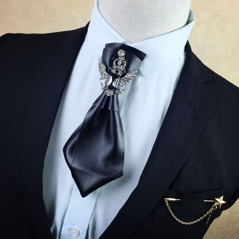 i-Remiel High-end Multilayer Retro British Rhinestone Bow Tie Brooch Men's Brooches Pins General Bowtie Cravat Shirt Accessories Mens Wedding Ties, Tie Brooch, Men's Brooch, Rhinestone Shirt, Rhinestone Shirts, Brooch Men, Black Neck, Tie Collar, Bow Brooch