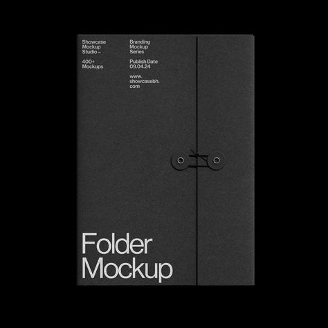 Folder Mockup from Black Branding Series Download Now www.showcasebh.com Corporate Folder Design, Folders Design, Marketing Folders, Branded Folders, Corporate Folder, Folder Mockup, Modern Packaging Design, Black Branding, Business Folder