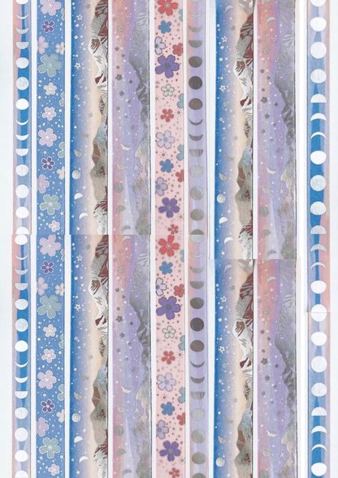 Blue Washi Tape Printable, Cute Washi Tape Printable, Washi Tape Printable Aesthetic, Washi Tapes Printable, Washi Tape Printable, Washi Tape Designs, Printable Paper Patterns, Washi Tape Planner, Washi Tape Diy