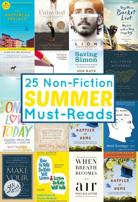 25 Non-Fiction Books To Read This Summer - See Mom Click Non Fiction Books Worth Reading, Best Non Fiction Books, Readers Notebook, Fiction Books To Read, Fiction Books Worth Reading, Non Fiction Books, Summer Reading Lists, Book Suggestions, Animal Books