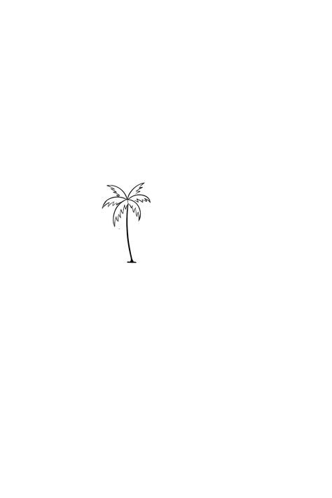 Beach Tatoos Aesthetic, Tropical Line Tattoo, Tiny Holiday Tattoo, One Line Palm Tree Tattoo, Girls Holiday Tattoo, Beachy Fine Line Tattoos, Tropical Island Tattoo, Tiny Tattoo Ibiza, Small Tattoos Summer