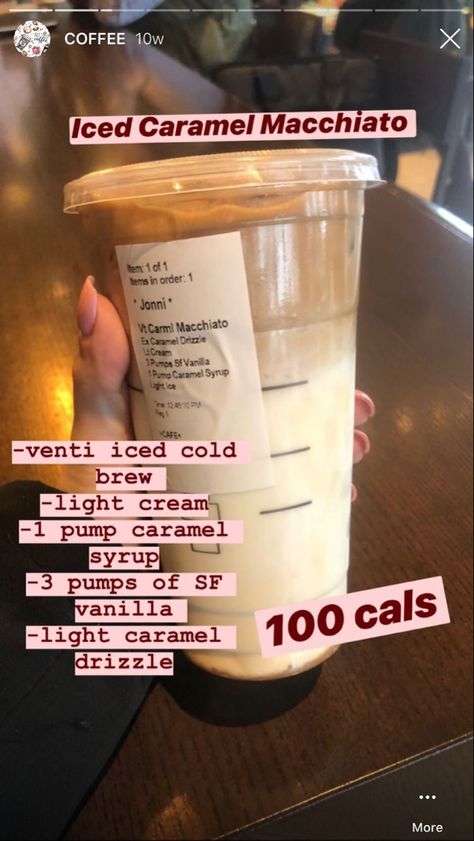 Low Calorie Starbucks Drinks, Healthy Coffee Drinks, Resep Starbuck, Minuman Starbucks, Starbucks Hacks, Starbucks Orders, Starbucks Drinks Diy, Secret Starbucks Recipes, Coffee Recipes Starbucks