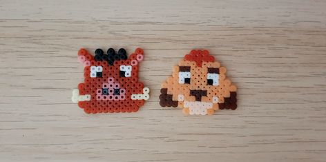 Animal Hama Beads, Lion King Perler Beads, Hama Beads Patterns Animals, Disney Hama Beads Pattern, Mini Perler Beads Ideas, Disney Perler Bead Patterns, Perler Beads Mini, Perler Beads Disney, Disney Perler Beads