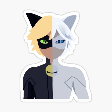 Chat Blanc Stickers | Redbubble Miraculous Ladybug Stickers, Miraculous Stickers, Lady Bug Tattoo, Preppy Stickers, Ladybug Wallpaper, Pop Stickers, Iconic Wallpaper, Ladybug Anime, Tumblr Stickers