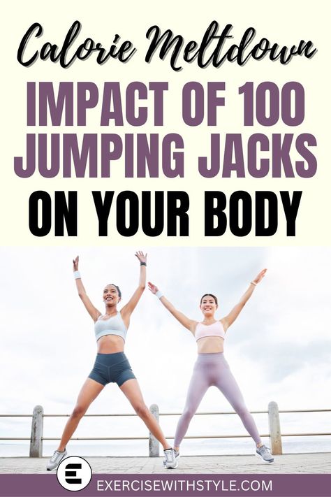 Exploring the calorie burn from 100 jumping jacks? Delve deeper! Learn about the lesser-known benefits, such as improved coordination and how this workout boosts your day-to-day energy. How Many Jumping Jacks Burn 100 Calories, Jumping Jack Benefit, 100 Jumping Jacks A Day Results, Benefits Of Jumping Jacks, Jumprope Workouts, Jumping Jacks Benefits, Jumping Jack Challenge, Jumping Jacks Workout, Forward Head Posture Exercises