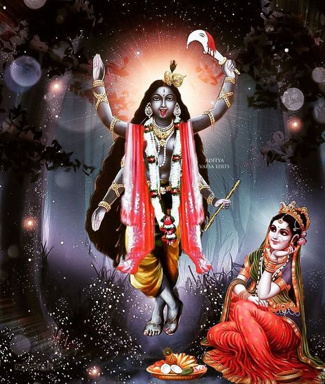 Krishna Kali Images, Krishna Kali, Kulasai Mutharamman, Shri Radha Rani, Devi Photos, Kali Images, Maa Kali Images, Ma Kali, Goddess Kali Images