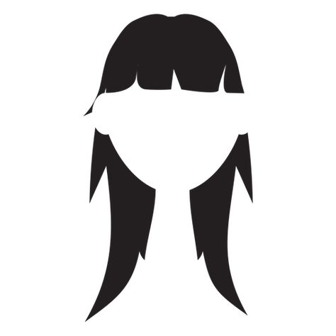 Medium Hair With Bangs, Hair Silhouette, Layered Bangs, Hair Vector, Hair Png, Hair With Bangs, Art Minimal, Silhouette Png, Shirt Maker