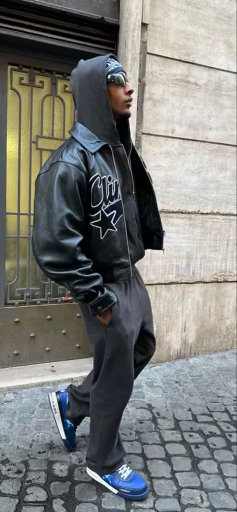 Leather Varsity Jacket Outfit, Male Fits, Husband Clothes, Black Leather Jacket Outfit, Varsity Jacket Outfit, Birthday Vibes, Leather Varsity Jackets, Leather Jacket Outfits, Jacket Outfit