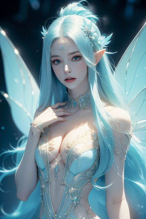 AI fairy Water Fairy Art, Mystical Fairies, Dragon Elf, Water Elf, Pretty Nature Pictures, Fae Art, Water Fairy, Pretty Nature, Oc Inspiration