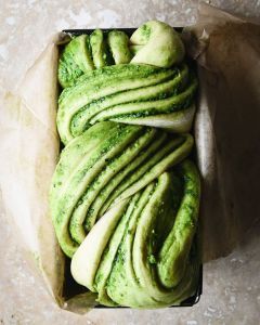 Matcha Pistachio & Cardamon Babka Matcha Pistachio, Pistachio Plant, Dough Ingredients, Light Desserts, Plant Based Lifestyle, Matcha Powder, Just Imagine, Make Good Choices, Vegan Condiments