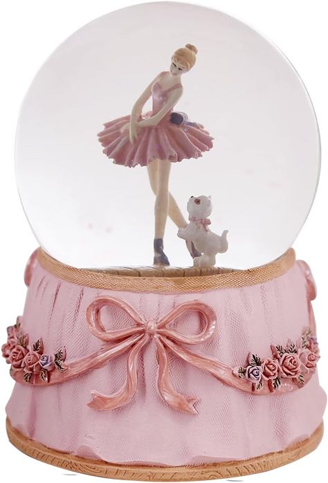 Singeek Ballerina Snow Globe Plays Swan Lake Ballet Tune,Christmas Music Snowglobes Ballet Recital Gifts (Dancer with Puppy) Ballet Recital Gifts, Recital Gifts, Music Box Ballerina, Ballerina Figurines, Ballet Recital, Swan Lake Ballet, Ballet Costume, Children's Day Gift, Water Globes