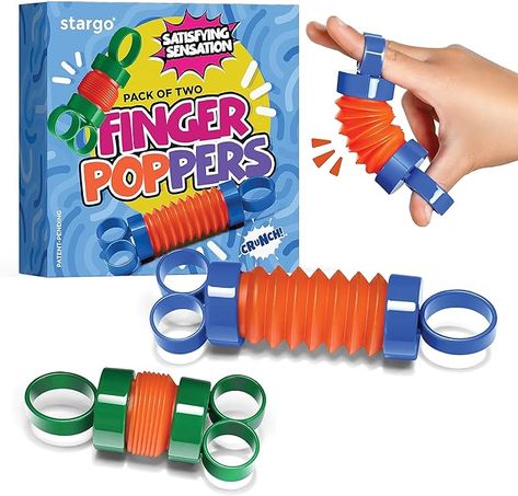 Amazon.com: Finger Poppers Fidget Toy for Kids - Hand Exercisers Pop Tube Mini Fidget Toys - Sensory Toy for Girls and Boys - Finger Strengthener and Occupational Therapy Toy - Pack of 2 : Toys & Games Pop Tube, Fidget Tools, Hand Exercisers, Therapy Toys, Niche Ideas, Tactile Stimulation, Cool Fidget Toys, Sensory Stimulation, 90s Childhood