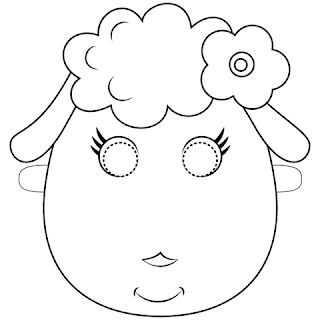 Lamb Mask, Coloring Face, Sheep Template, Mask Coloring Page, Animal Mask Templates, Sheep Mask, Paper Mask Template, Printable Animal Masks, Animal Masks For Kids