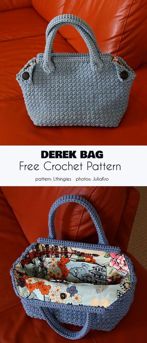 Derek Bag Free Crochet Pattern | Your Crochet | Bloglovin’ Crochet Diaper Bag, Free Crochet Bag Patterns, Easy Crochet Bag, Bag Free Crochet Pattern, Crochet Beach Bags, Bag Tutorials, Bags Pattern, Free Crochet Bag, Crochet Backpack