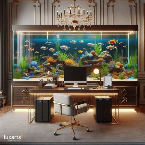 Sea Aquarium, Unique Furniture Design, Beneath The Sea, Marine Theme, Ocean Design, World Of Wonder, The Aquarium, Workspace Inspiration, Space Saving Solutions