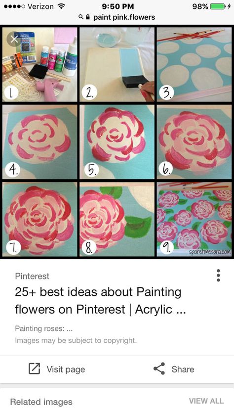 How To Paint Flowers, Cuadros Diy, Cooler Painting, Paint Flowers, Flowers Drawing, Sorority Crafts, Wood Door, Craft Time, Paint Party