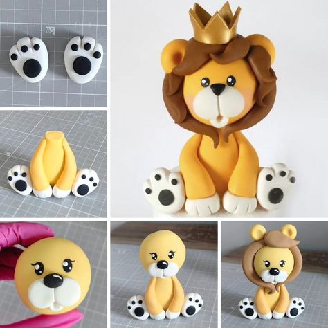 Alex l Online Cake Decorating Courses l Custom Cake Toppers (@alex.mazur_cakes) • Zdjęcia i filmy na Instagramie Fondant Lion, Fondant Animals Tutorial, Lion Cake Topper, Lion Cake, Cake Decorating Courses, Fondant Figures Tutorial, Safari Cakes, Fondant Animals, Fondant Cake Toppers