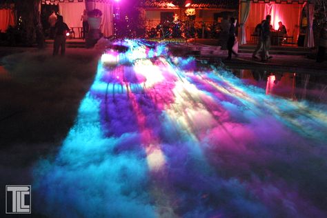 TLC Creative fog effects low-lying fog with colorful lighting Electric Forrest, Low Lying Fog, Vegas Vibes, Fog Machines, Colorful Lighting, Neon Birthday, Indian Wedding Video, Fog Machine, Casino Royale