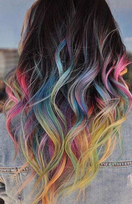 15 Cool Rainbow Hair Color Ideas to Rock in 2020 - The Trend Spotter Grey Balayage, Hair Dye Tips, Rainbow Hair Color, Vlasové Trendy, Super Hair, Peinados Fáciles Para Cabello Corto, Unicorn Hair, Colorful Hair, Ombre Hair Color