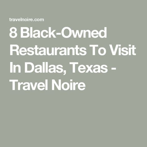 8 Black-Owned Restaurants To Visit In Dallas, Texas - Travel Noire Rh Rooftop Restaurant Dallas, Black Owned Restaurants Dallas, Black Owned Restaurants Houston, Dallas Black And White, Black Restaurant, Dallas Restaurants, Biggest Chicken, Chicken Tetrazzini, Travel Noire