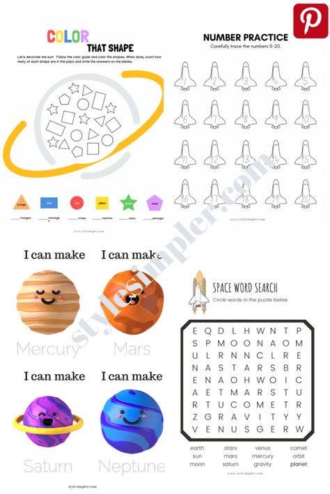 Mommy Duties, Number Writing Practice, Space Day, Number Writing, Space Words, Drawing Sheet, Print Outs, Dot Markers, Preschool Printable